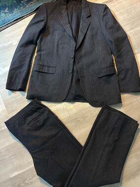 Mister Guy Ltd. Men's Pinstriped Wool Blend Suit Set